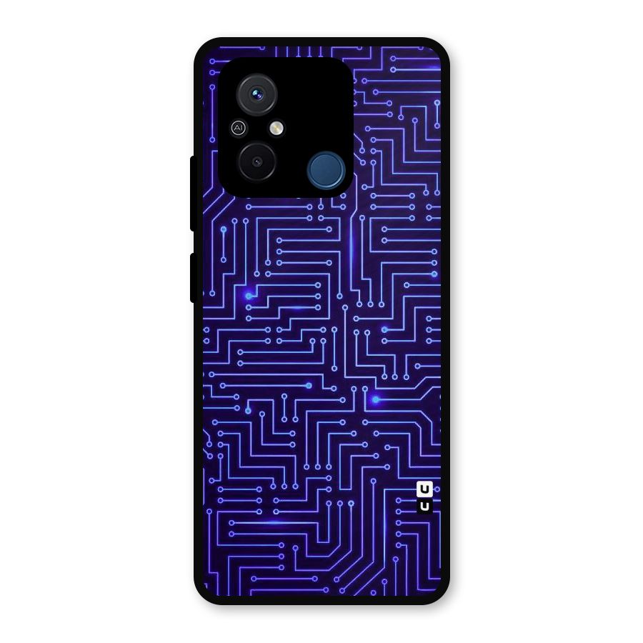 Dotting Lines Metal Back Case for Redmi 12C