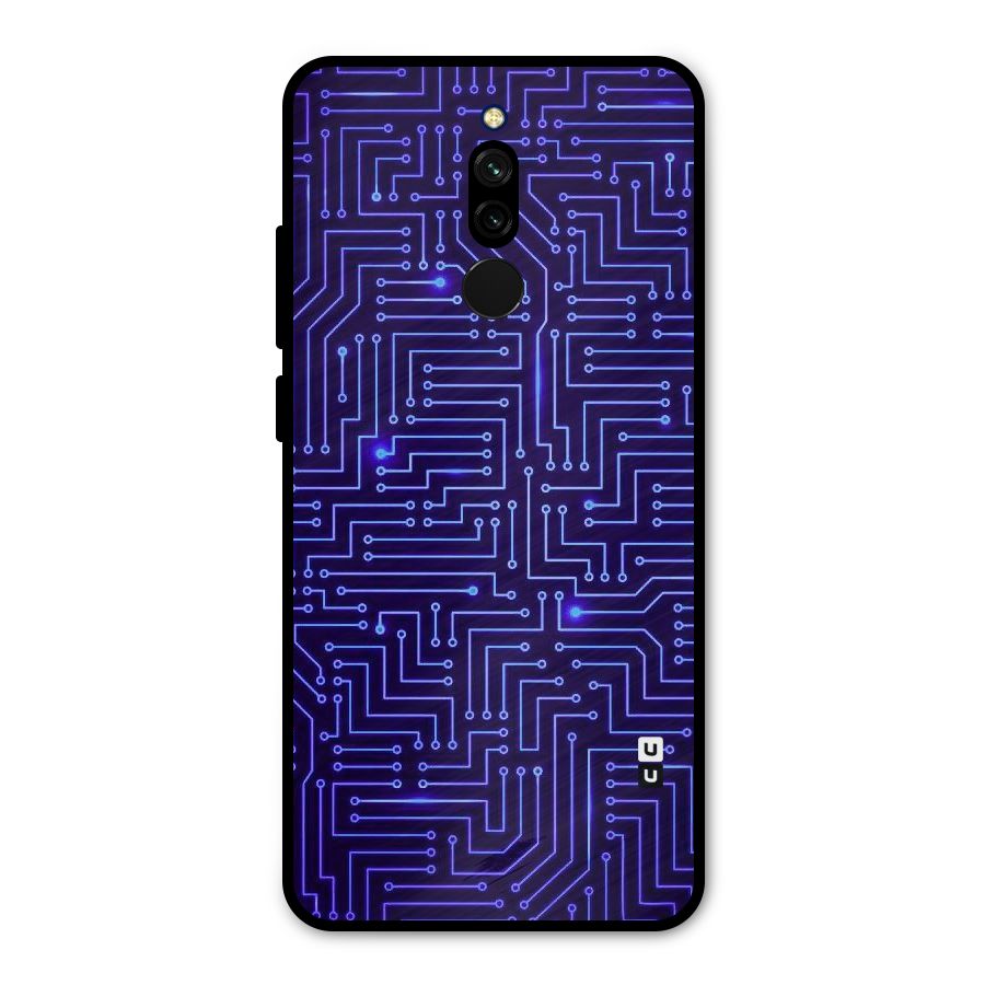 Dotting Lines Metal Back Case for Redmi 8