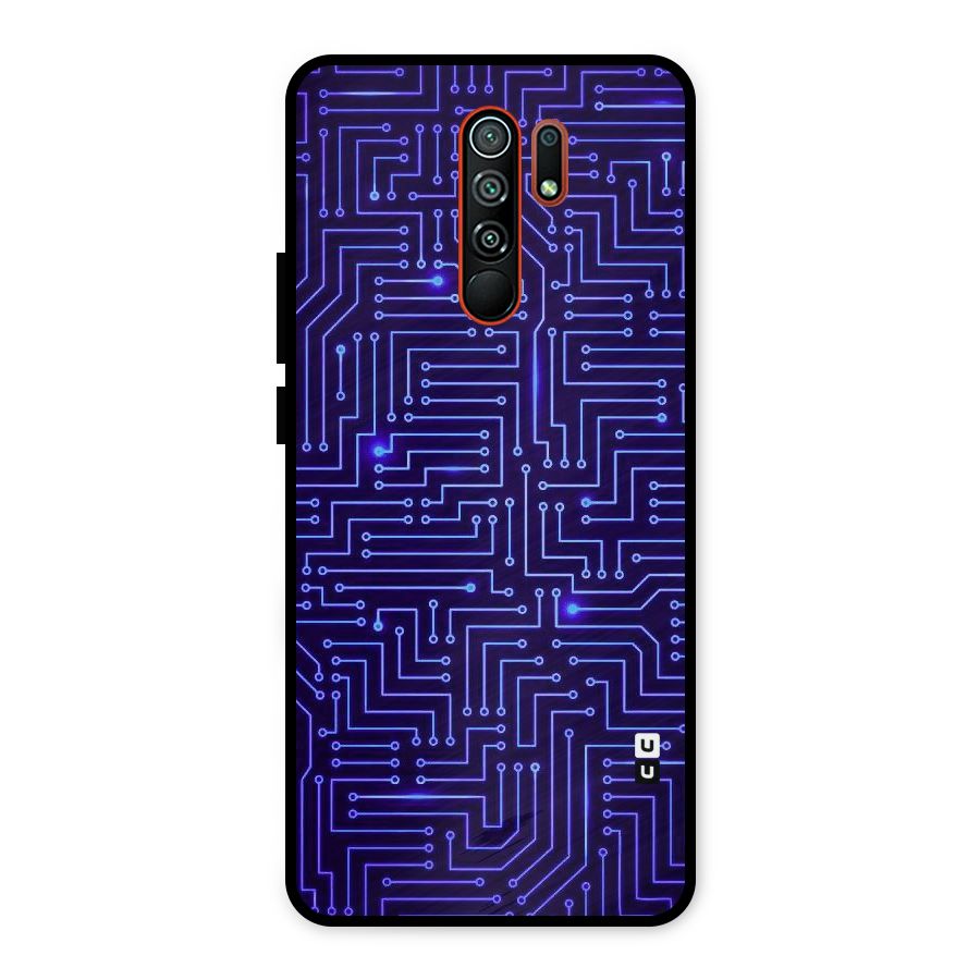 Dotting Lines Metal Back Case for Redmi 9 Prime