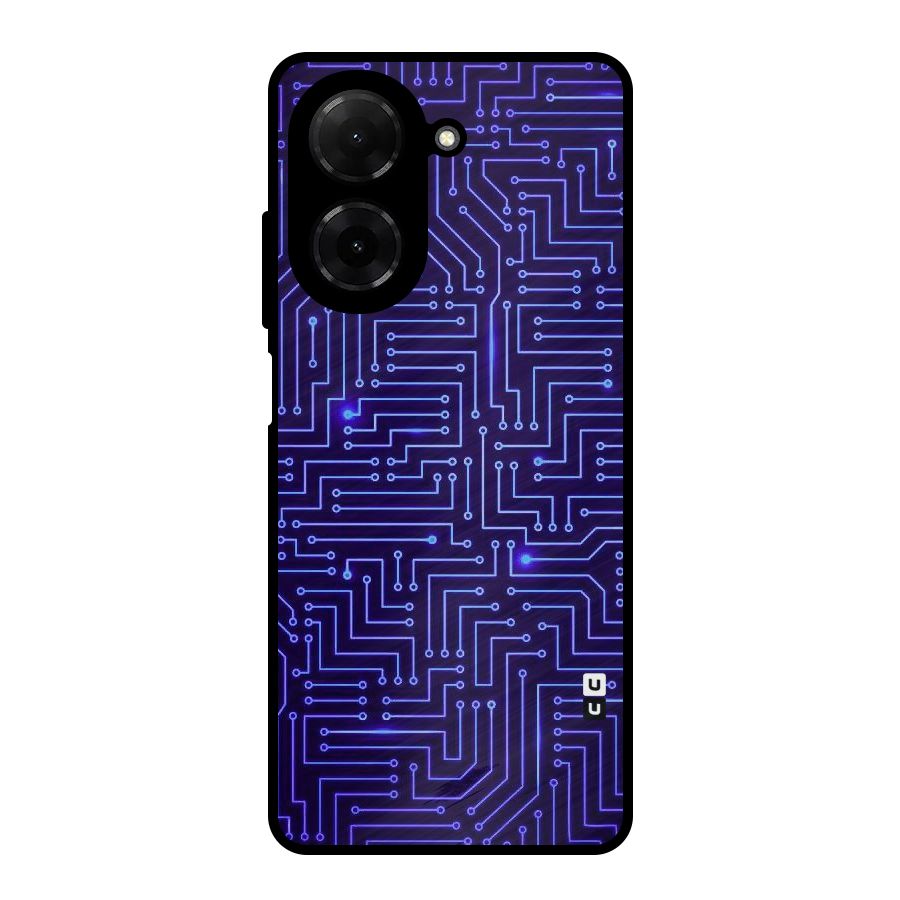 Dotting Lines Metal Back Case for Redmi A5 4G