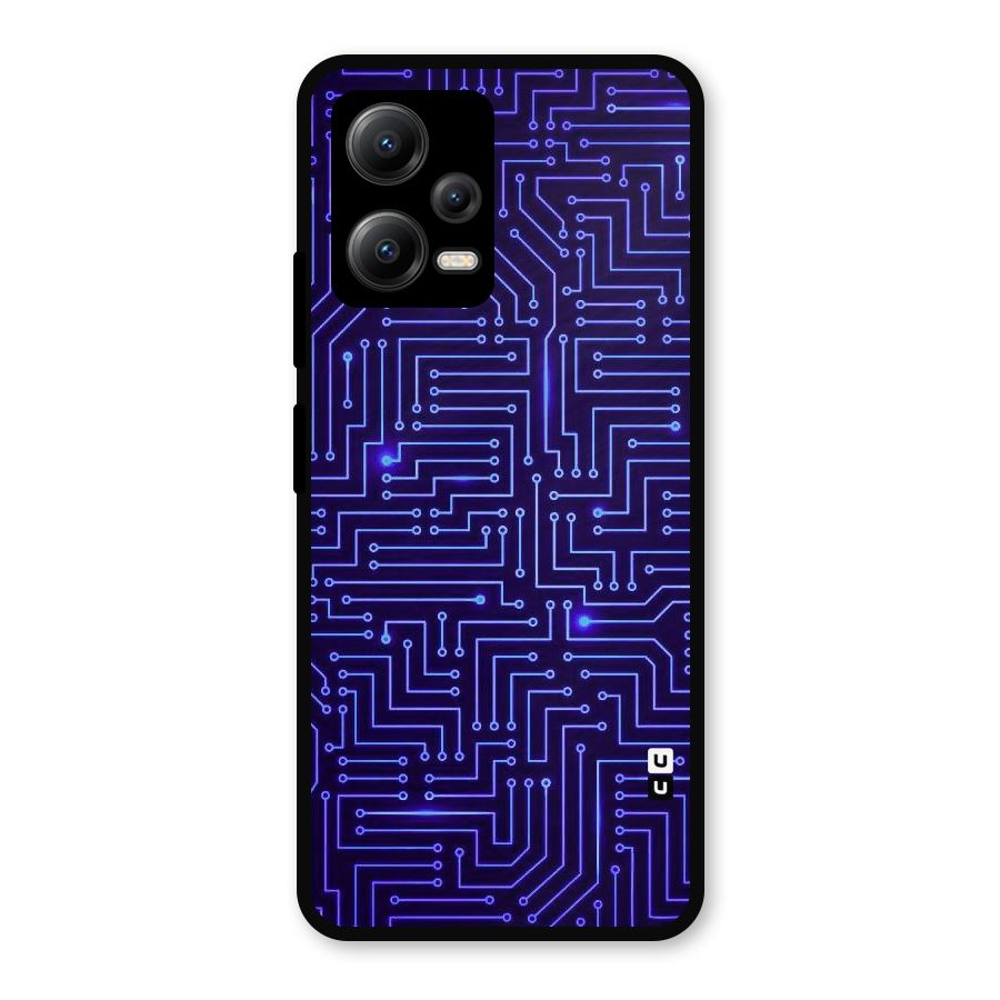 Dotting Lines Metal Back Case for Redmi Note 12 5G