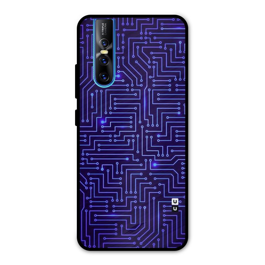 Dotting Lines Metal Back Case for Vivo V15 Pro