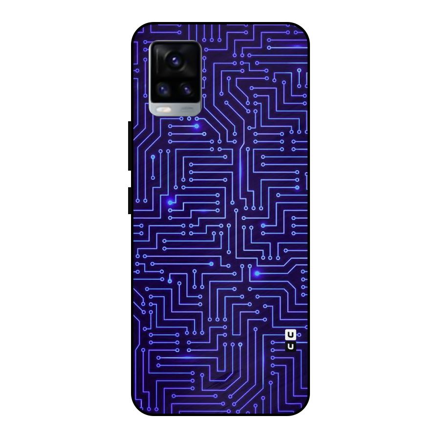 Dotting Lines Metal Back Case for Vivo V20 2021