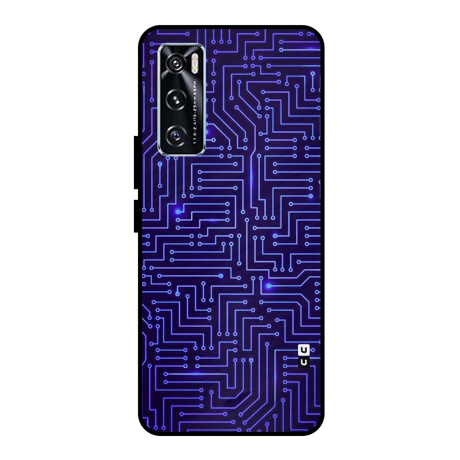 Dotting Lines Metal Back Case for Vivo V20 SE
