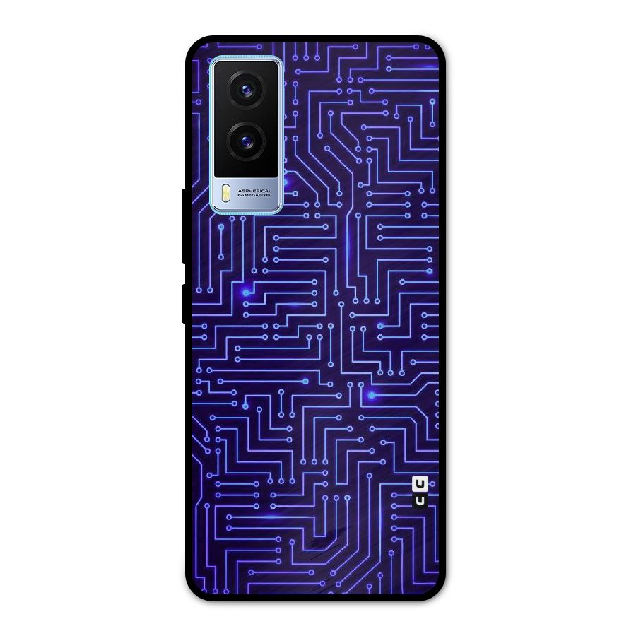 Dotting Lines Metal Back Case for Vivo V21e 5G