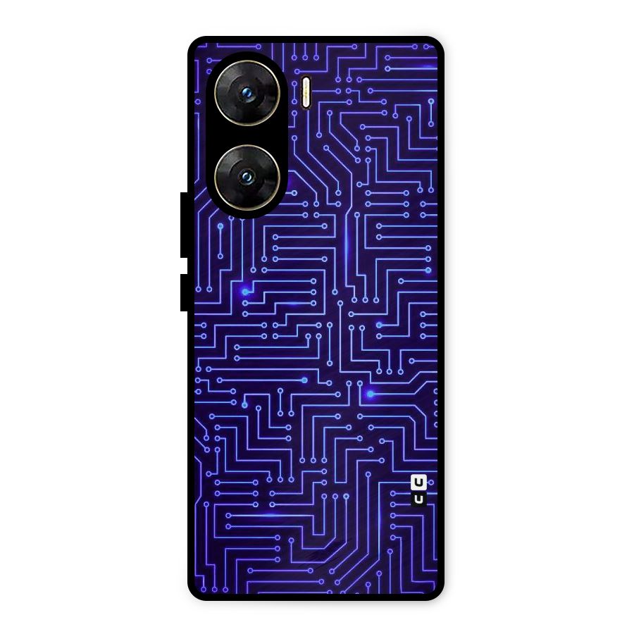 Dotting Lines Metal Back Case for Vivo V29e