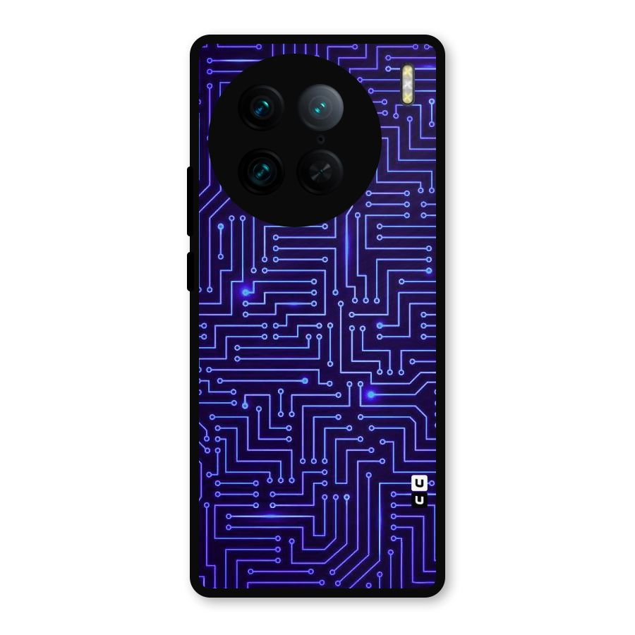 Dotting Lines Metal Back Case for Vivo X90 Pro