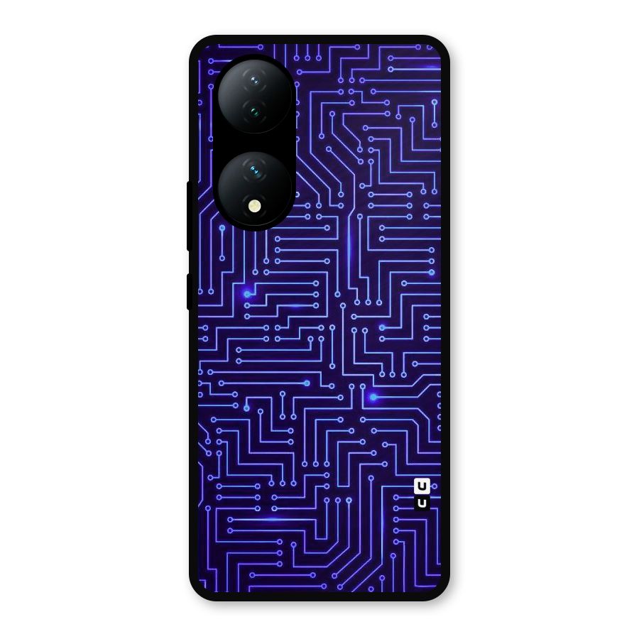 Dotting Lines Metal Back Case for Vivo Y100a