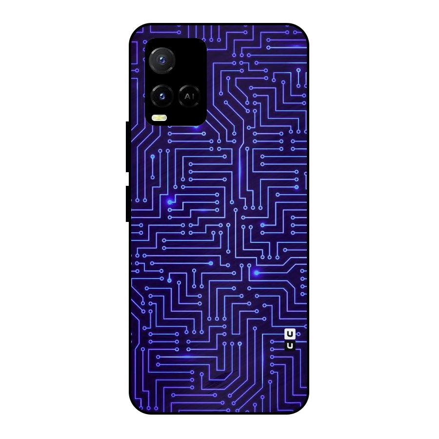 Dotting Lines Metal Back Case for Vivo Y21T