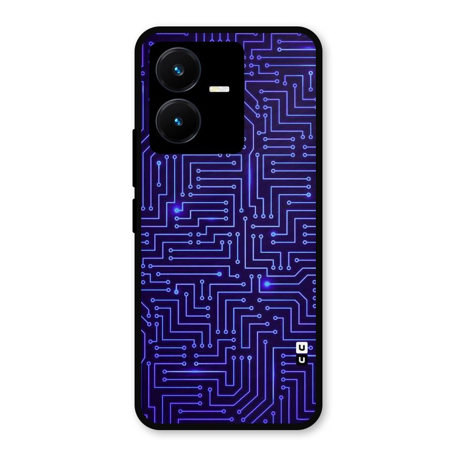 Dotting Lines Metal Back Case for Vivo Y22