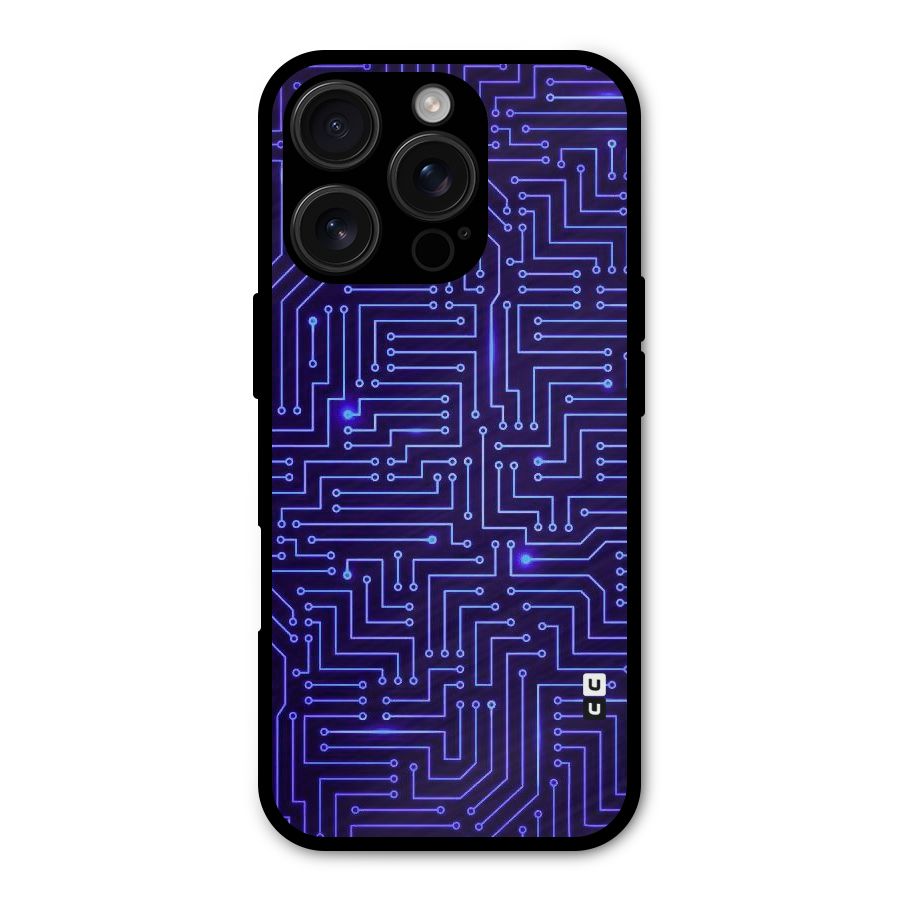 Dotting Lines Metal Back Case for iPhone 16 Pro