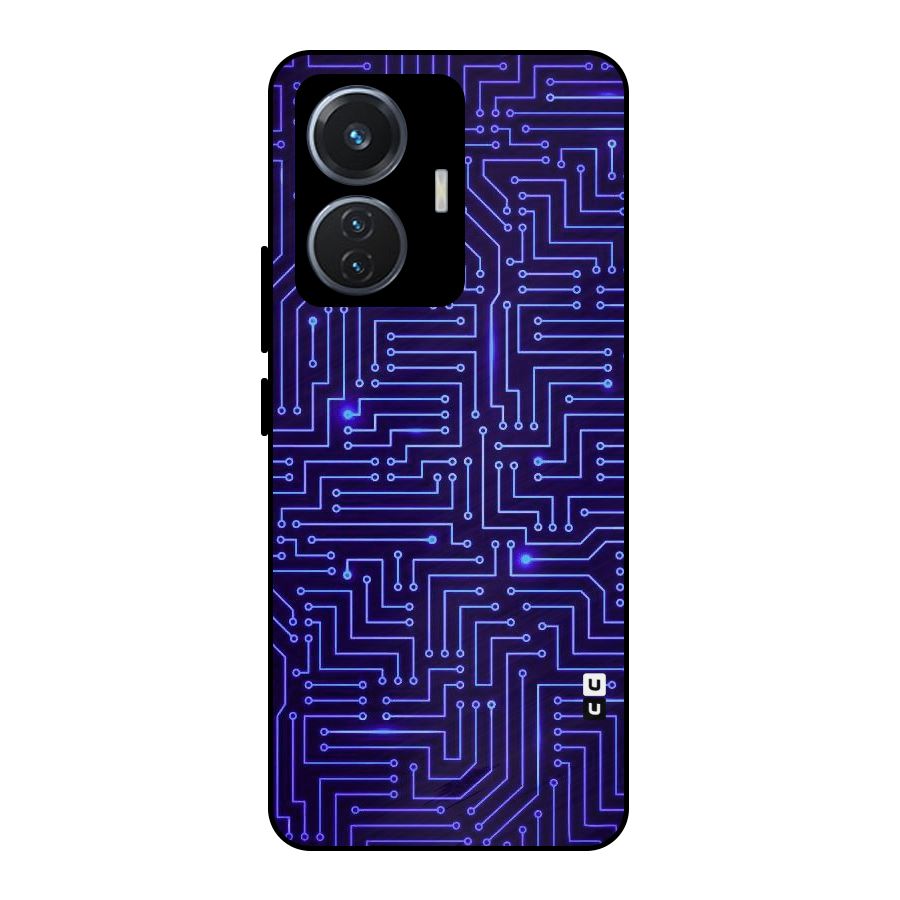 Dotting Lines Metal Back Case for iQOO Z6 44W
