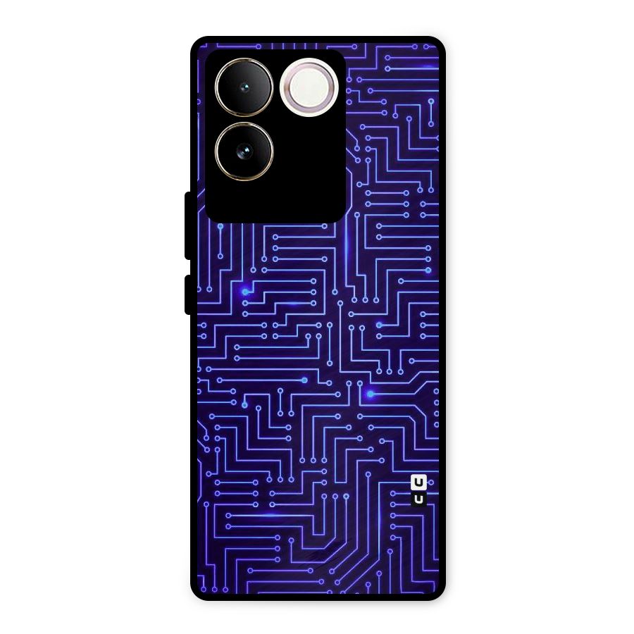 Dotting Lines Metal Back Case for iQOO Z7 Pro