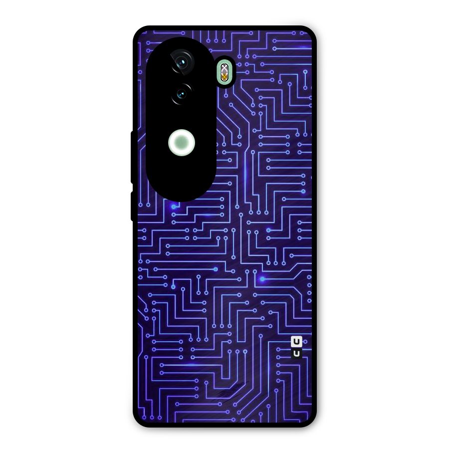 Dotting Lines Metal Back Case for iQOO Z9s