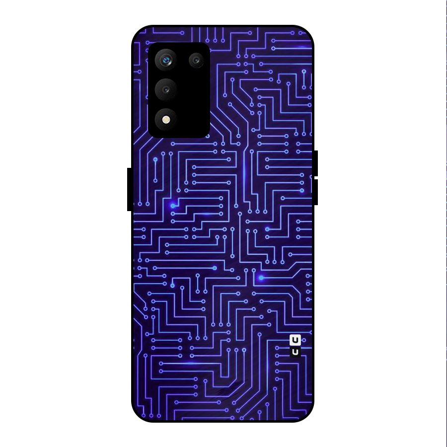 Dotting Lines Metal Back Case for realme 9 5G SE