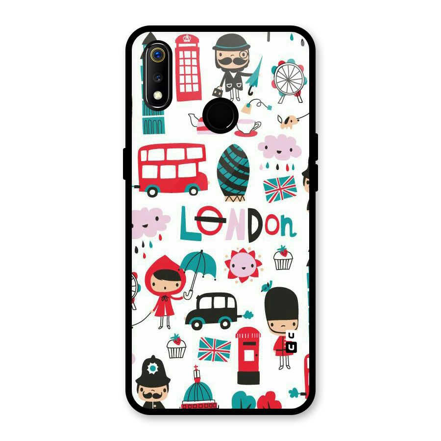 Double Decker Glass Back Case for Realme 3i