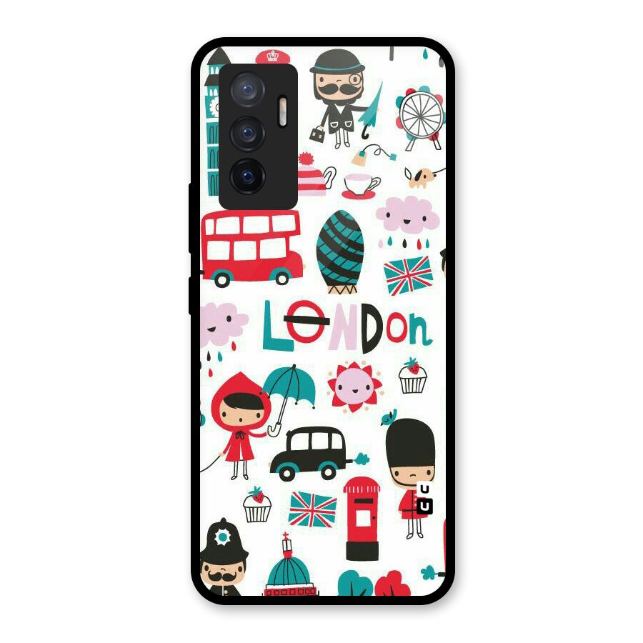 Double Decker Glass Back Case for Vivo V23e