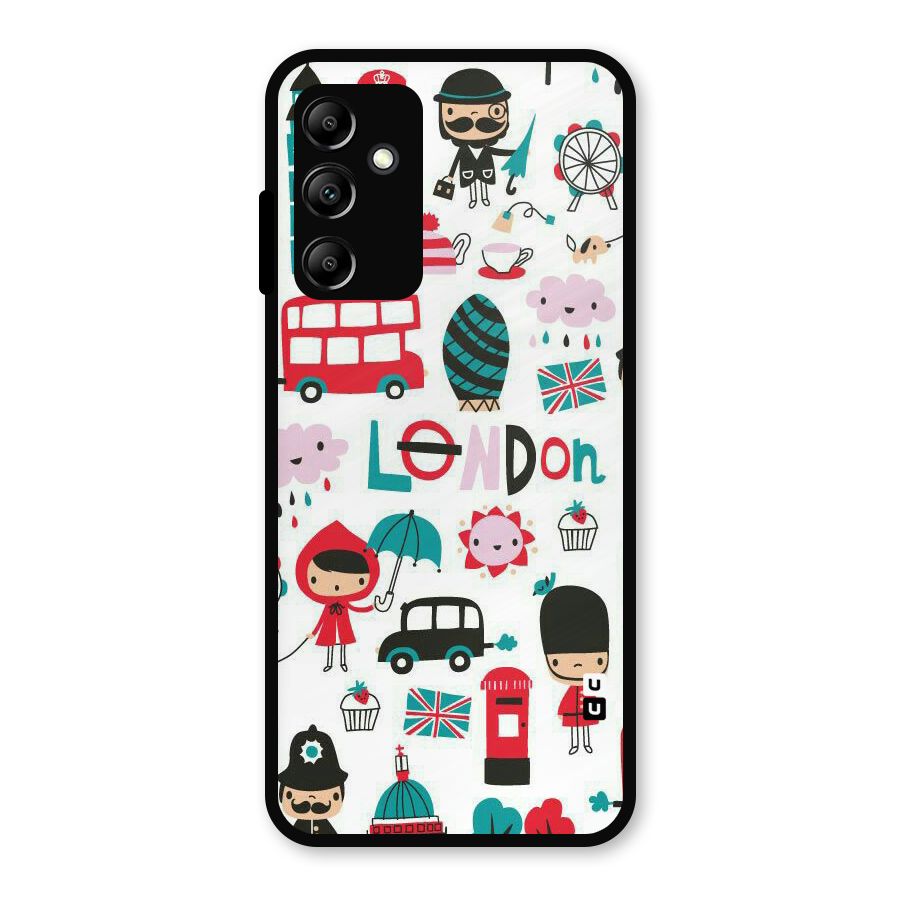 Double Decker Metal Back Case for Galaxy A14 5G