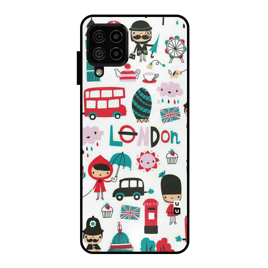 Double Decker Metal Back Case for Galaxy A22 4G
