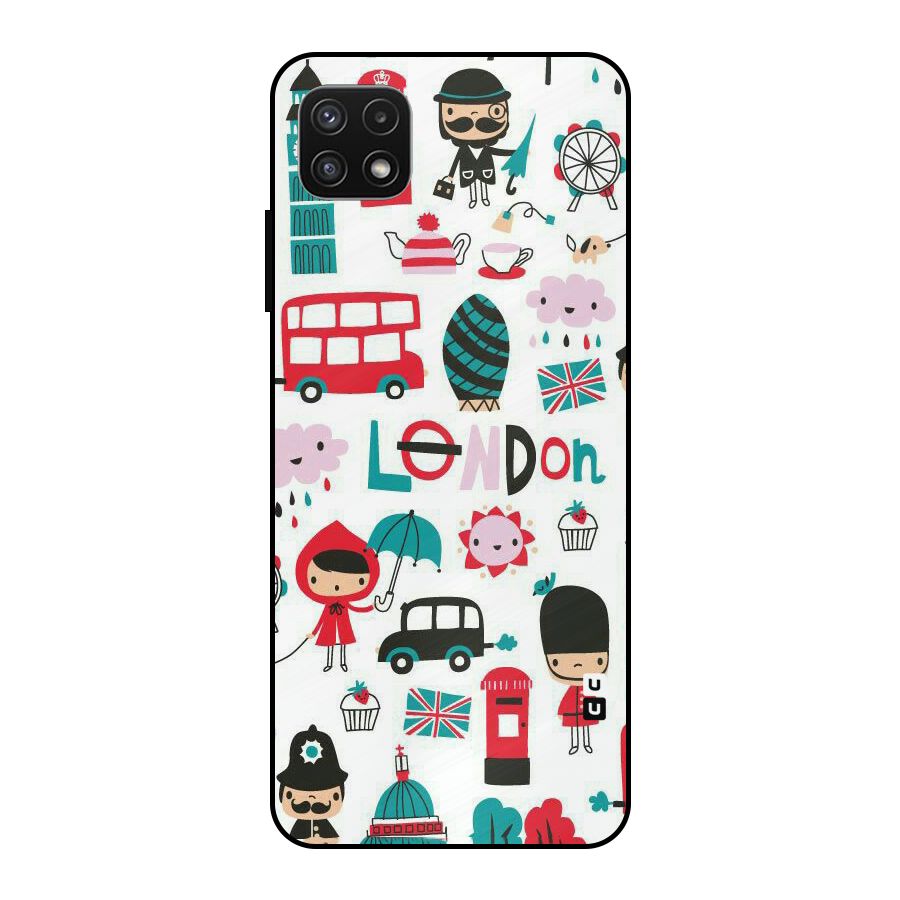 Double Decker Metal Back Case for Galaxy A22 5G