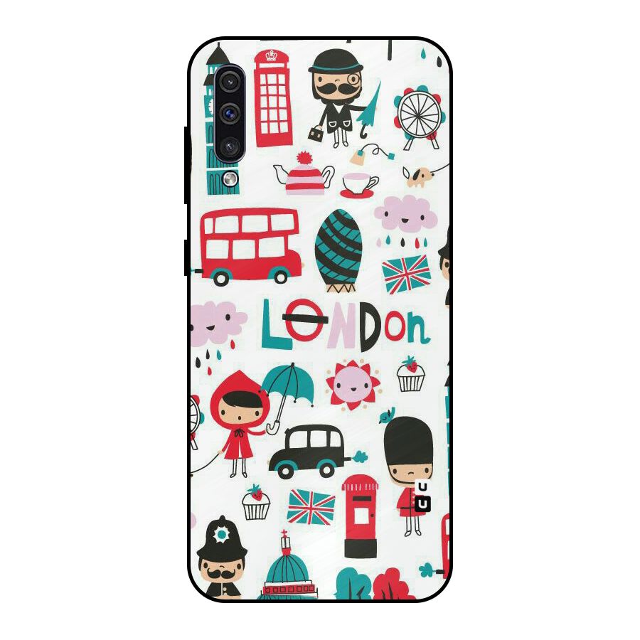 Double Decker Metal Back Case for Galaxy A30s