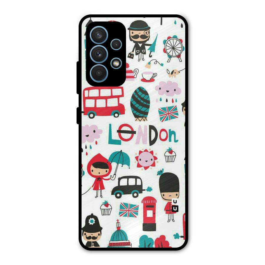 Double Decker Metal Back Case for Galaxy A32
