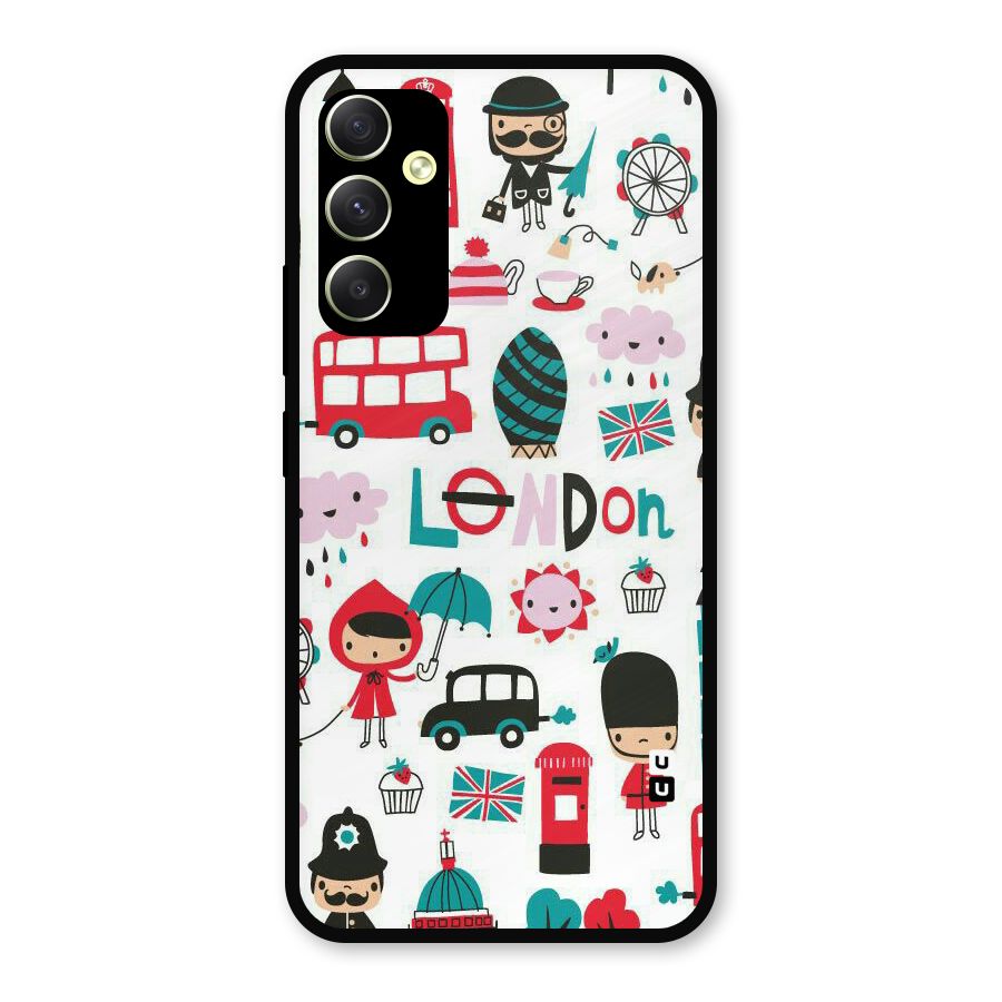 Double Decker Metal Back Case for Galaxy A34