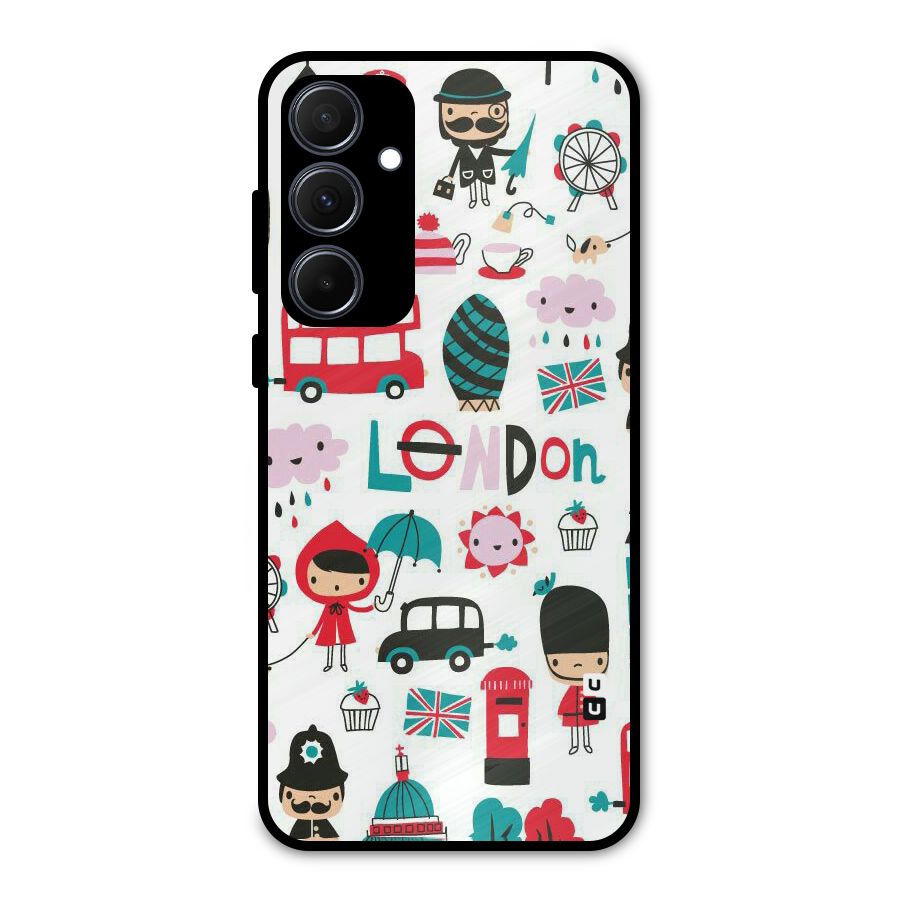 Double Decker Metal Back Case for Galaxy A35