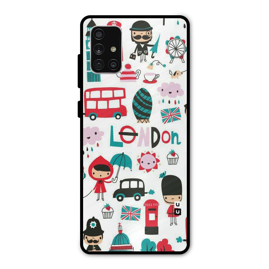 Double Decker Metal Back Case for Galaxy A71