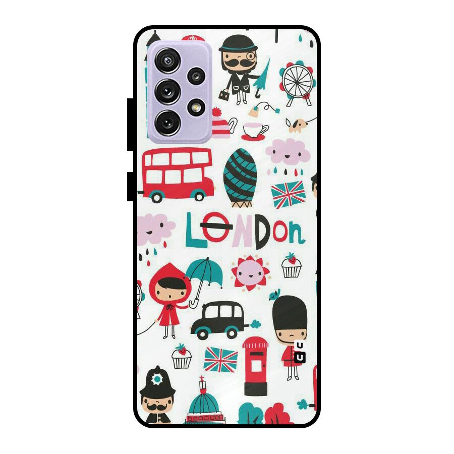 Double Decker Metal Back Case for Galaxy A72