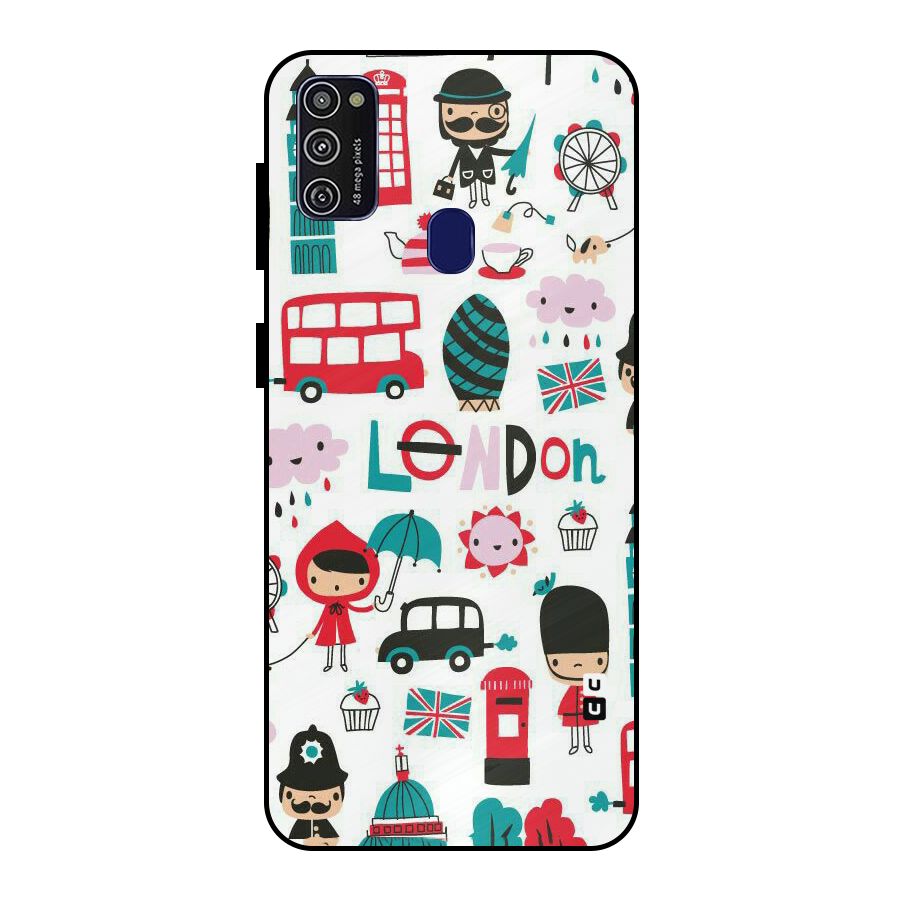 Double Decker Metal Back Case for Galaxy M21