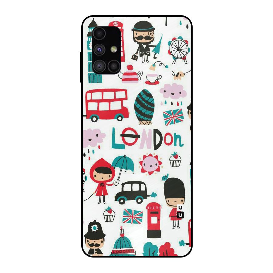 Double Decker Metal Back Case for Galaxy M51