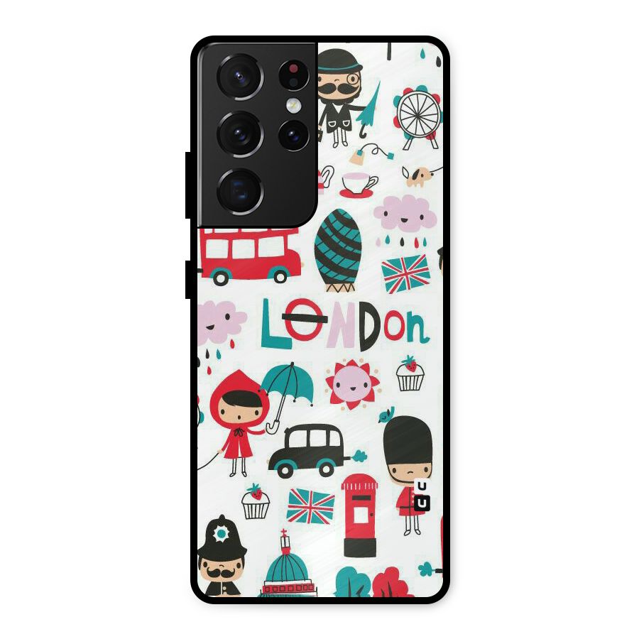 Double Decker Metal Back Case for Galaxy S21 Ultra 5G