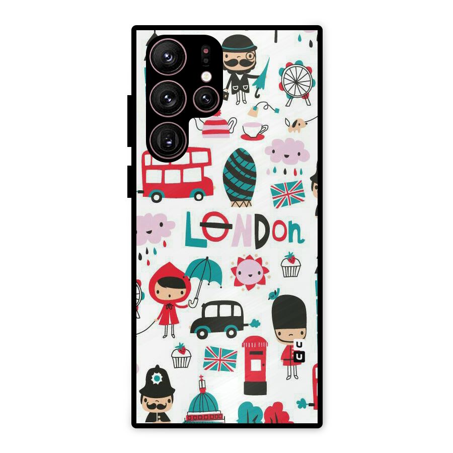 Double Decker Metal Back Case for Galaxy S22 Ultra 5G