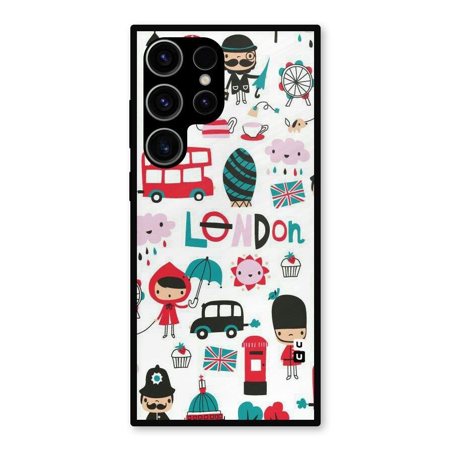 Double Decker Metal Back Case for Galaxy S23 Ultra
