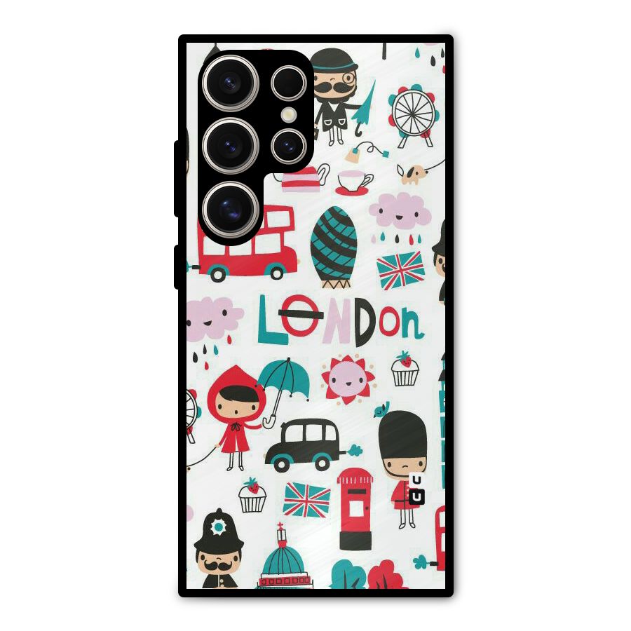 Double Decker Metal Back Case for Galaxy S24 Ultra