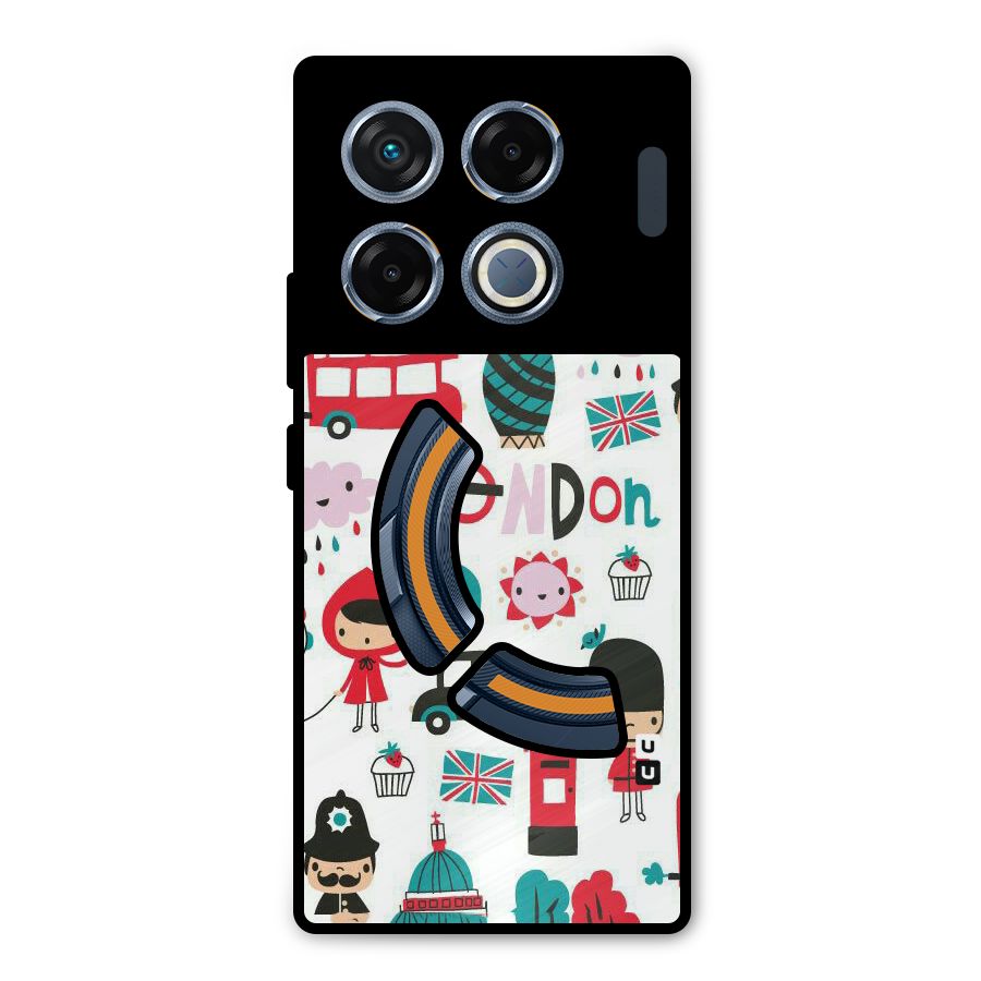 Double Decker Metal Back Case for Infinix GT 20 Pro