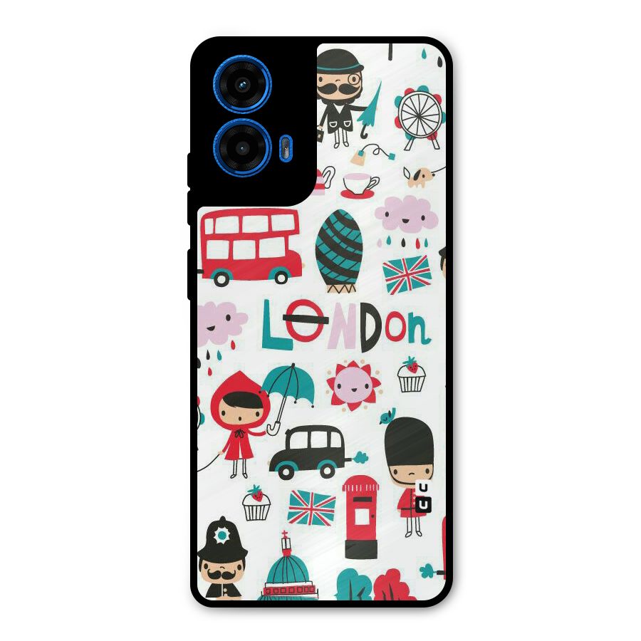 Double Decker Metal Back Case for Moto G45