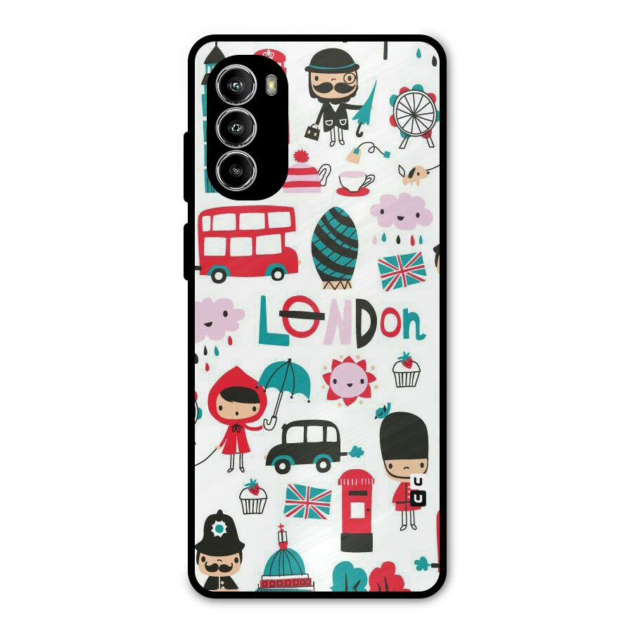 Double Decker Metal Back Case for Moto G52