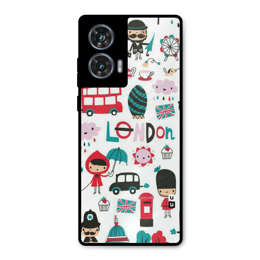 Double Decker Metal Back Case for Motorola Edge 50 Fusion