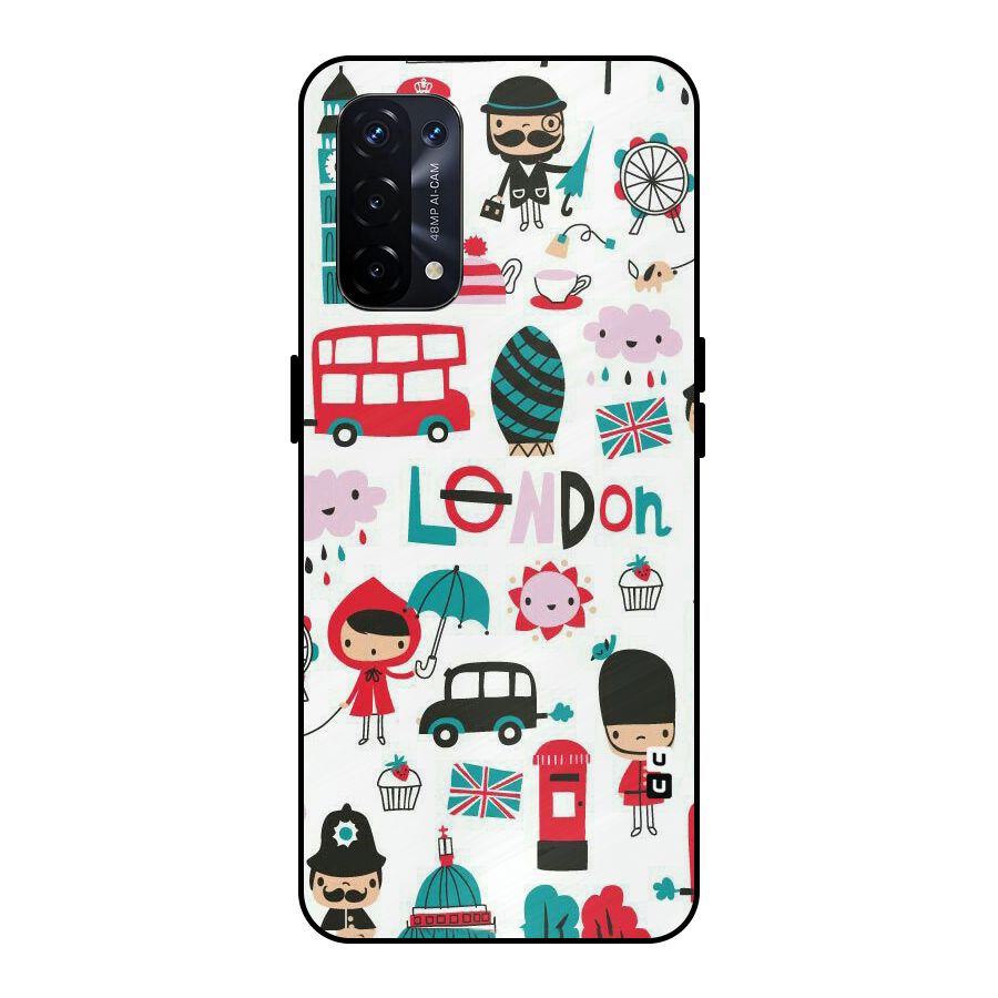 Double Decker Metal Back Case for Oppo A74 5G