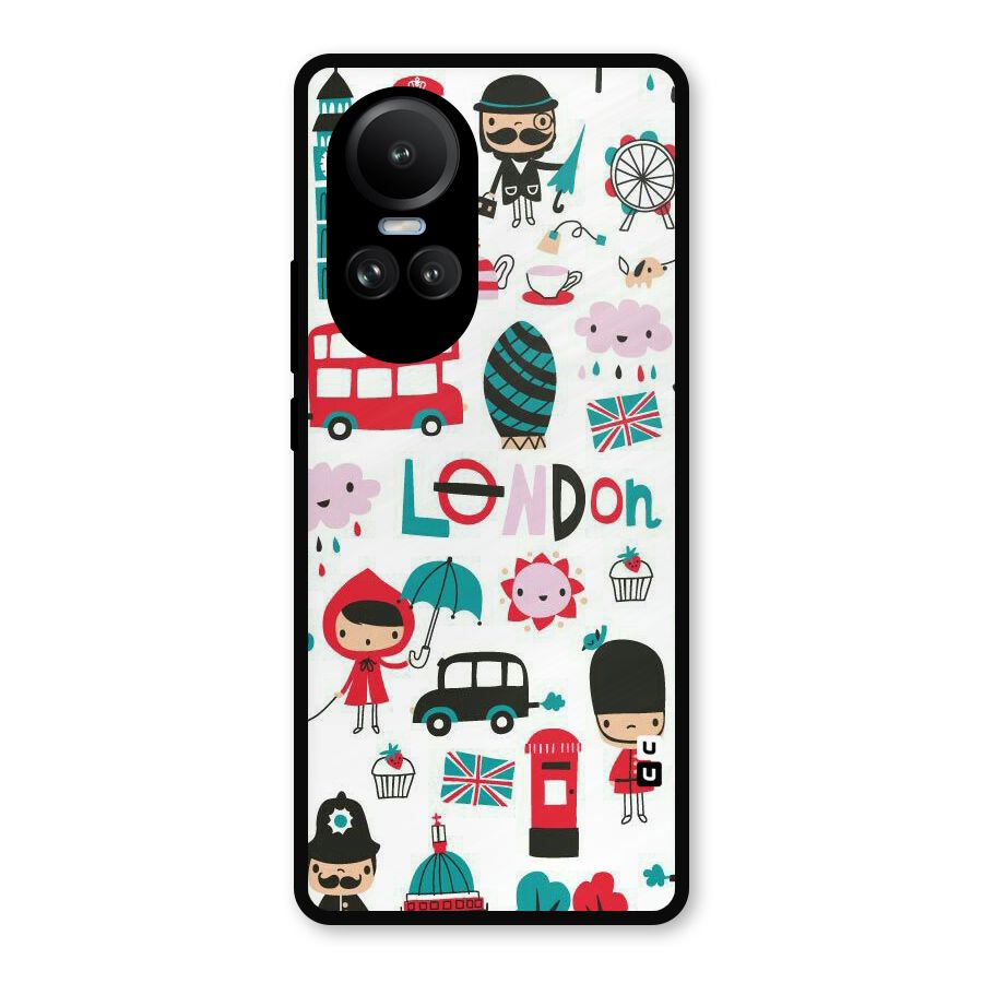 Double Decker Metal Back Case for Oppo Reno10