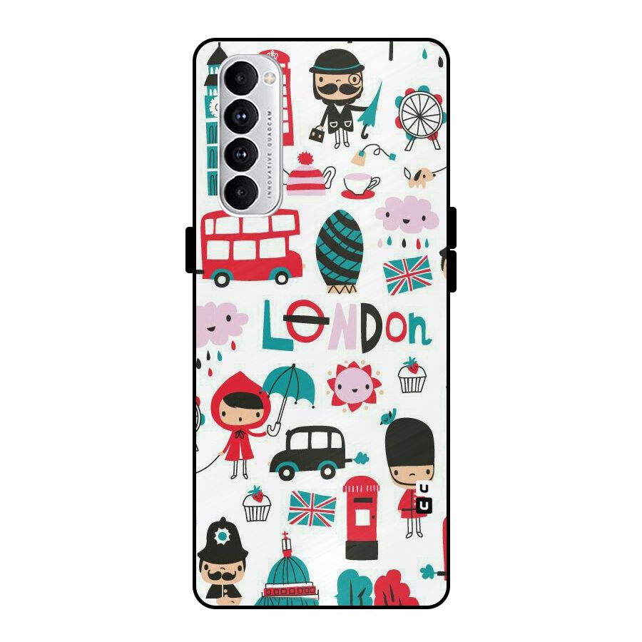Double Decker Metal Back Case for Oppo Reno4 Pro