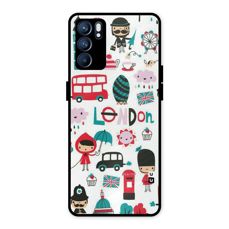 Double Decker Metal Back Case for Oppo Reno6 5G
