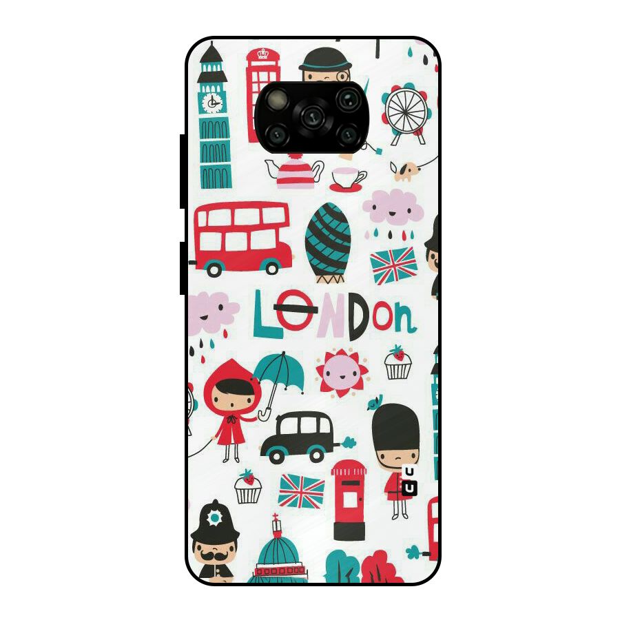 Double Decker Metal Back Case for Poco X3