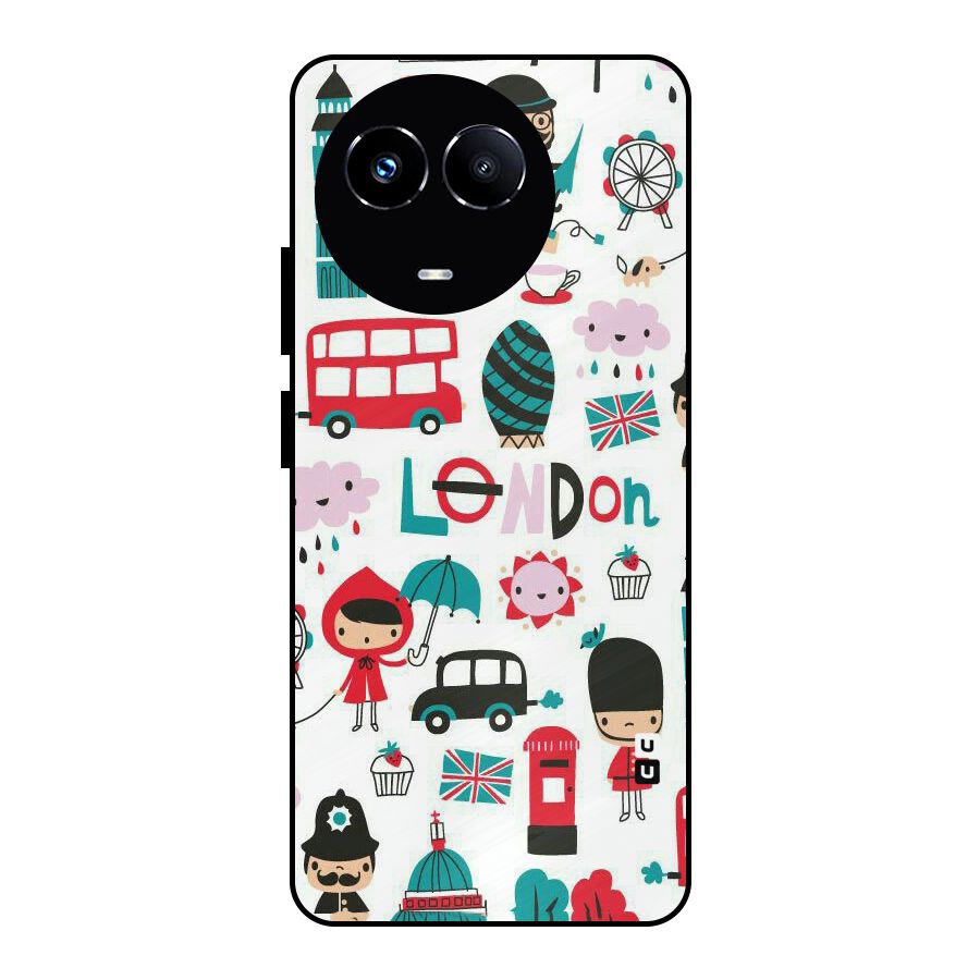 Double Decker Metal Back Case for Realme 11X