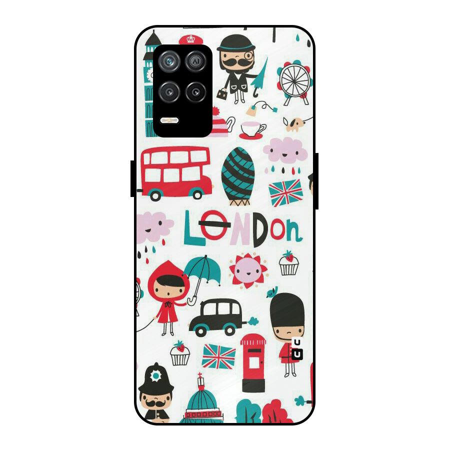 Double Decker Metal Back Case for Realme 8s 5G