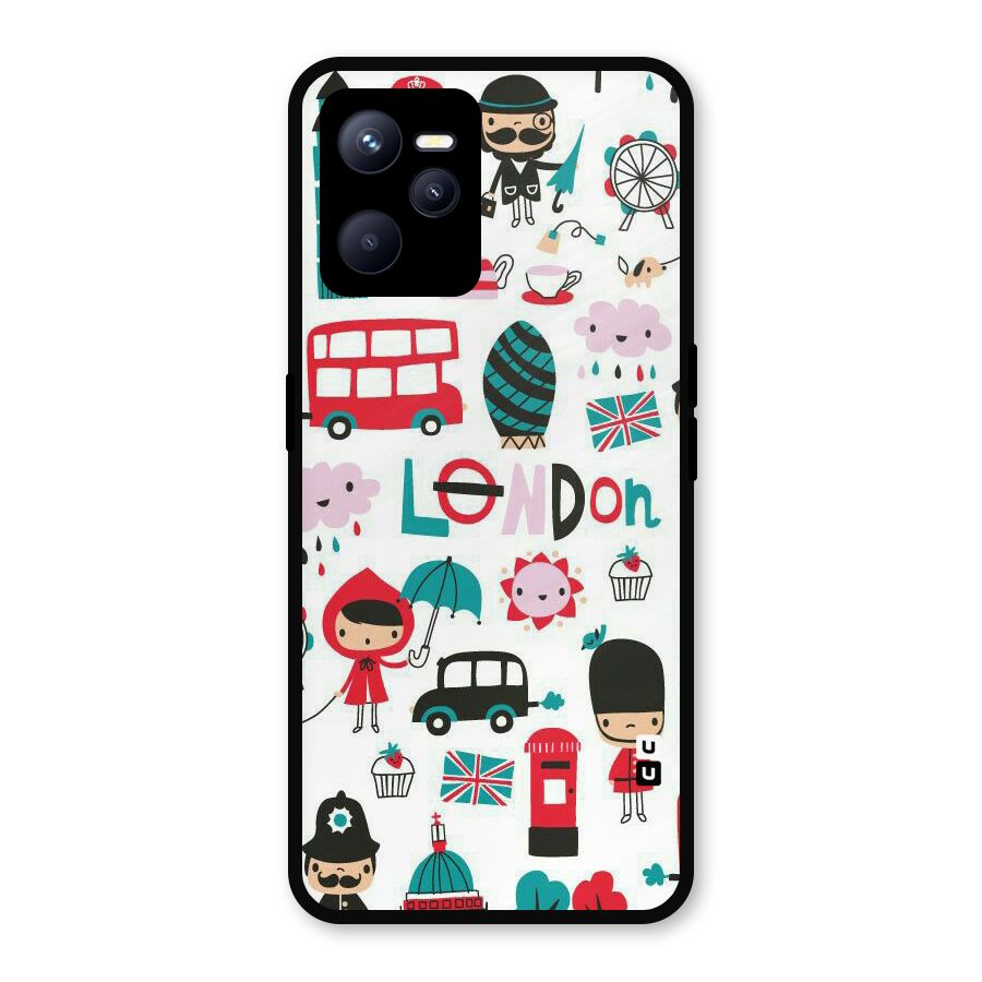 Double Decker Metal Back Case for Realme C35