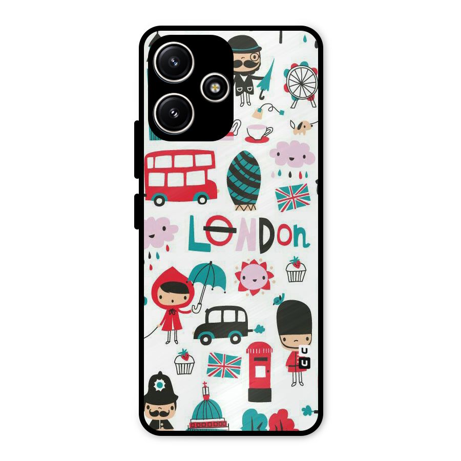 Double Decker Metal Back Case for Redmi 12 5G
