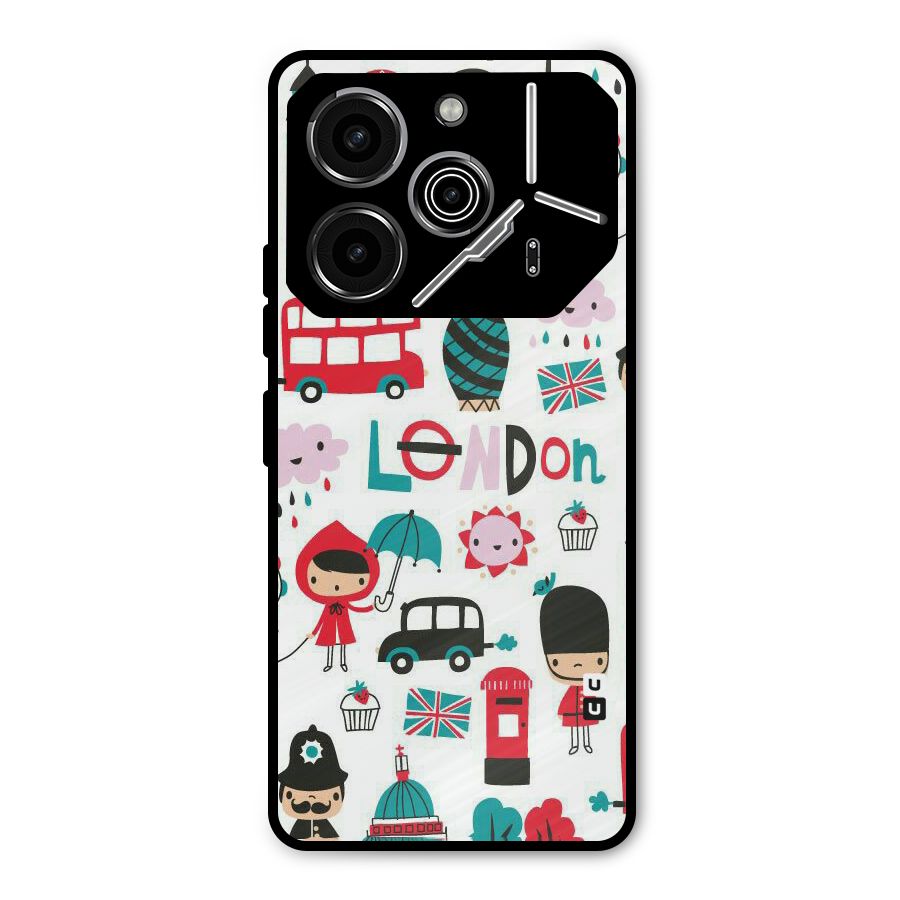 Double Decker Metal Back Case for Tecno Pova 6 Pro
